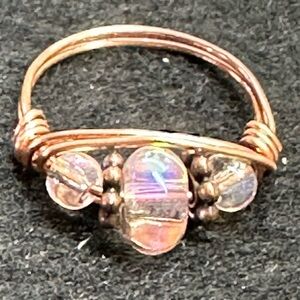 Elegant Copper Wire Wrapped Ring